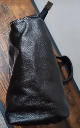 Borsa a spalla in pelle nera