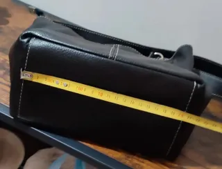 Borsa a spalla in pelle nera