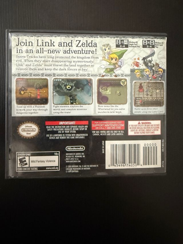 Zelda Spirit Tracks Nintendo DS USA Original