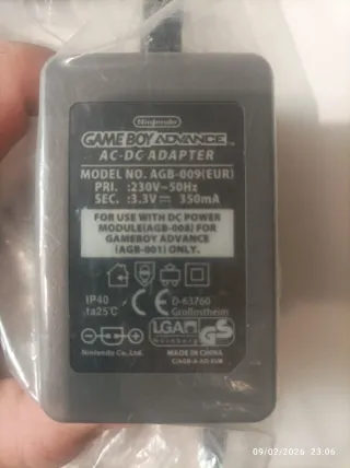 Cargador Nintendo Game Boy Advance AGB-009