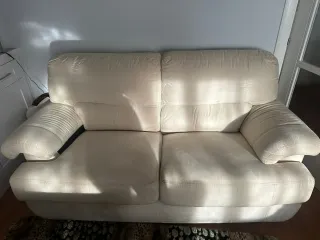 Sofá de 3 y 2 plazas beige