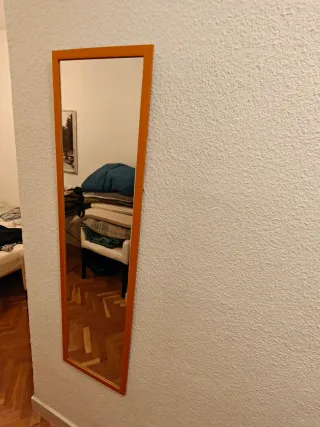 Espejo de pared madera y cristal