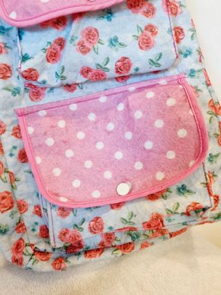 Mochila Juguettos niña azul cielo rosas