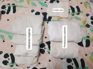 Lotes de sábanas con nórdico para cuna