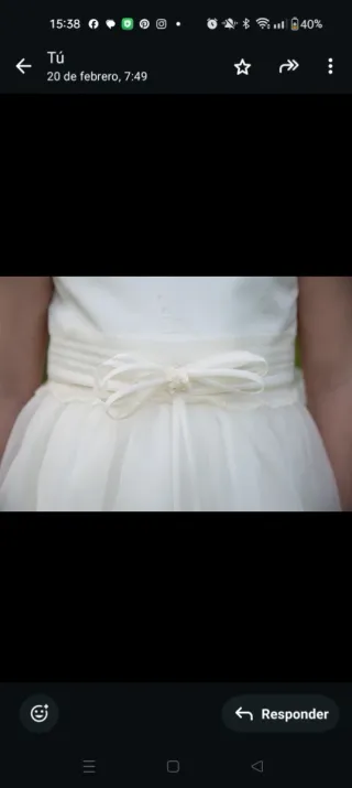 Vestido de Comunión Blanco roto