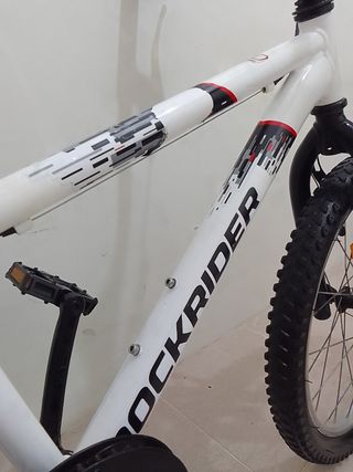 Bicicleta Rockrider Blanca 20 pulgadas decathlon