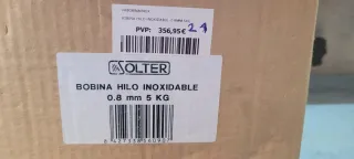 Hilo soldar inox 0.8mm bobina 5kg Solter