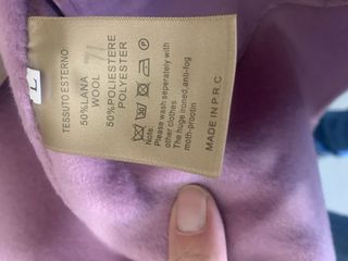 Cappotto Gretha Milano 50% Lana Rosa Taglia L