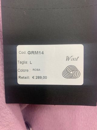 Cappotto Gretha Milano 50% Lana Rosa Taglia L