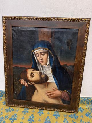 La Piedad. Olio su tela S. XVIII.