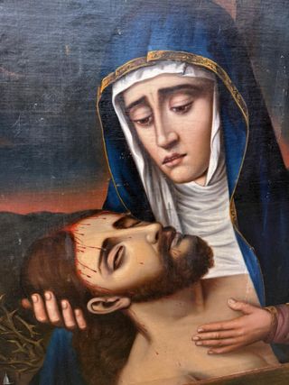 La Piedad. Olio su tela S. XVIII.