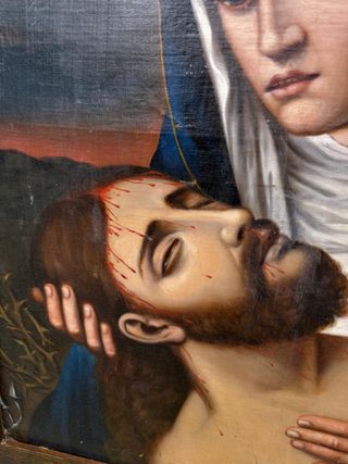 La Piedad. Olio su tela S. XVIII.