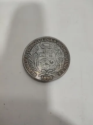 Réplica Moneda Un Sol 1893