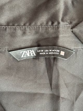 Camicione ampio nero Zara