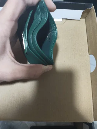 Porta tessere Prada verde