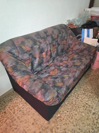 Sofá 2 plazas tela multicolor