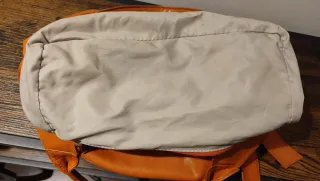 Borsa a spalla in pelle arancione