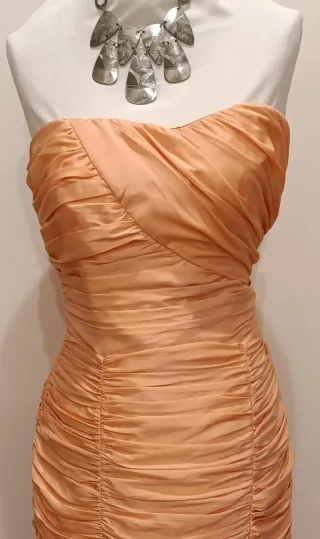 Vestido fiesta, coral