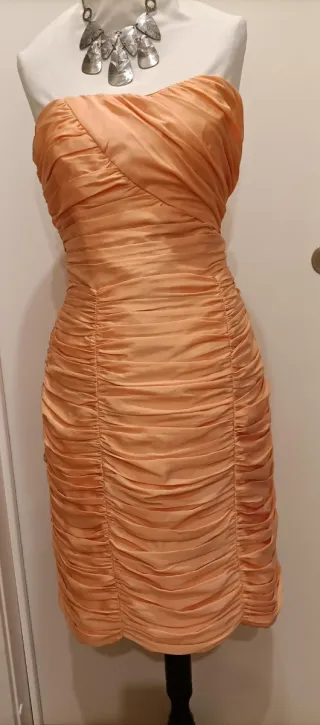 Vestido fiesta, coral