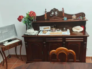 Mesa comedor y sillas madera maciza teca
