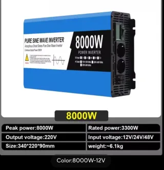 Inversor 8000W Onda Pura 12V/220V