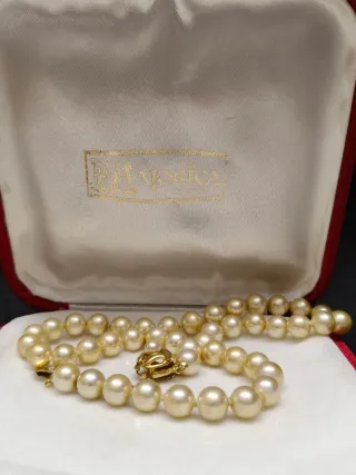 Collar de Perlas Majorica Dorado