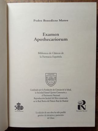 libro Examen apothecarium
