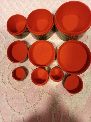 Colección 5  Cajas Rafia Vitange Flor