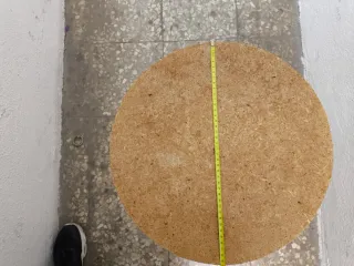 Mesa auxiliar redonda madera