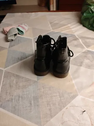 Botas militares niña negras T.24