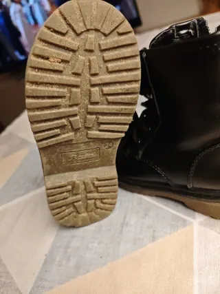 Botas militares niña negras T.24