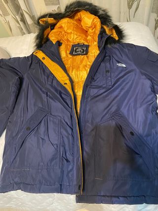Anorak con etiqueta The North Face Azul y Naranja