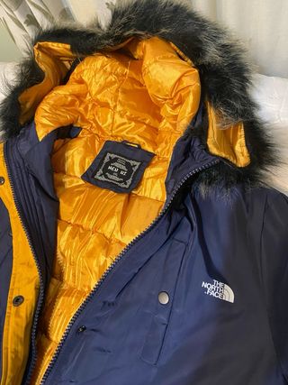 Anorak con etiqueta The North Face Azul y Naranja