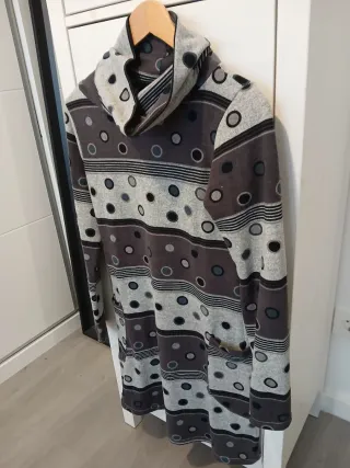 Vestido invierno gris topos. Talla M