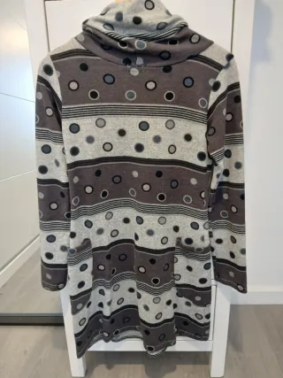 Vestido invierno gris topos. Talla M