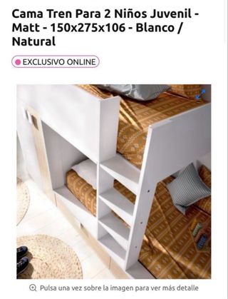 Cama Tren Infantil 2 Niños