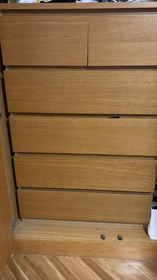 Cómoda Ikea Malm 6 cajones madera