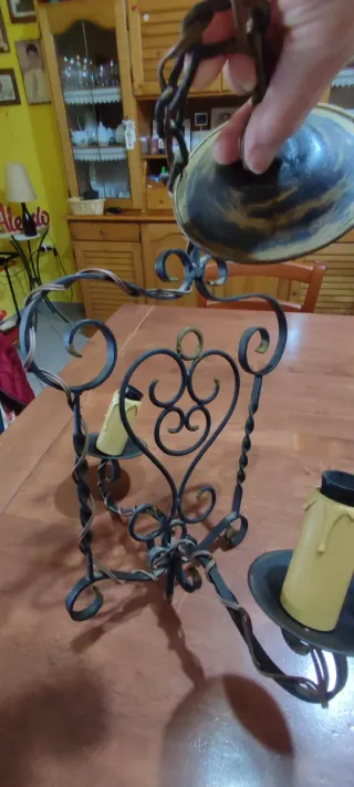 Lampadario antico ferro battuto