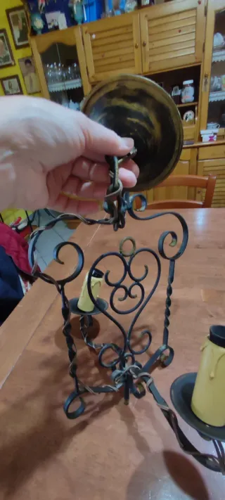 Lampadario antico ferro battuto