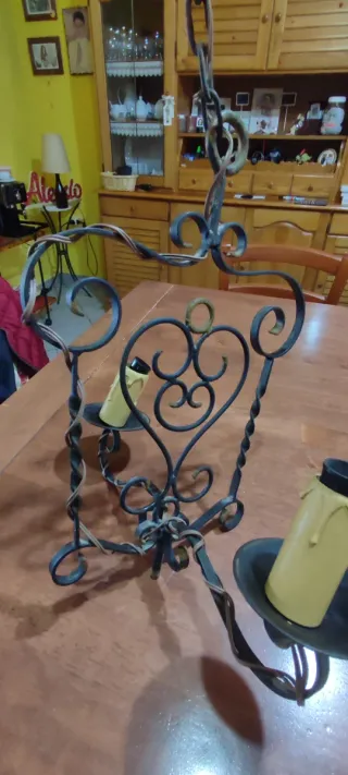 Lampadario antico ferro battuto