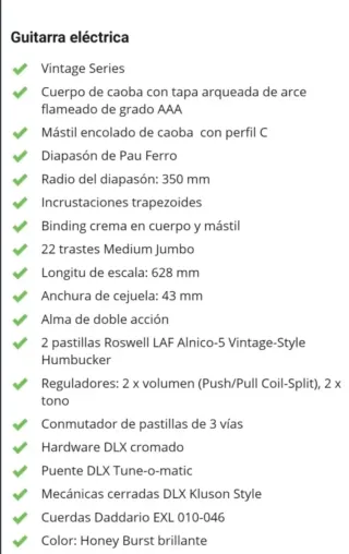 Guitarra Eléctrica Harley Benton