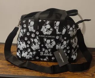 Borsa Alviero Rodriguez Frenchies Nera