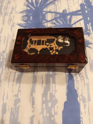 Joyero antiguo madera estilo oriental