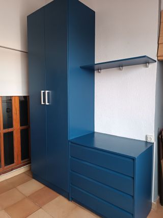 Armario 2 puertas con cajonera