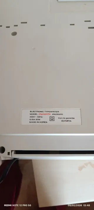 Máquina escribir electrónica Olympiette