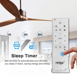 Ventilador Techo REIGA 165cm Madera