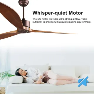 Ventilador Techo REIGA 165cm Madera