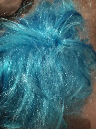 Peluca disfraz pelo azul