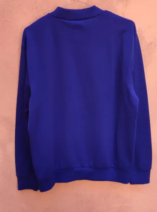 Felpa Diadora Blu con Dettagli Bianchi