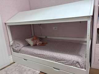 Cama nido infantil forma casa